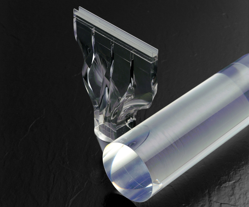 LIGHT PIPES Light guides convey scintillation photons to the readout device.