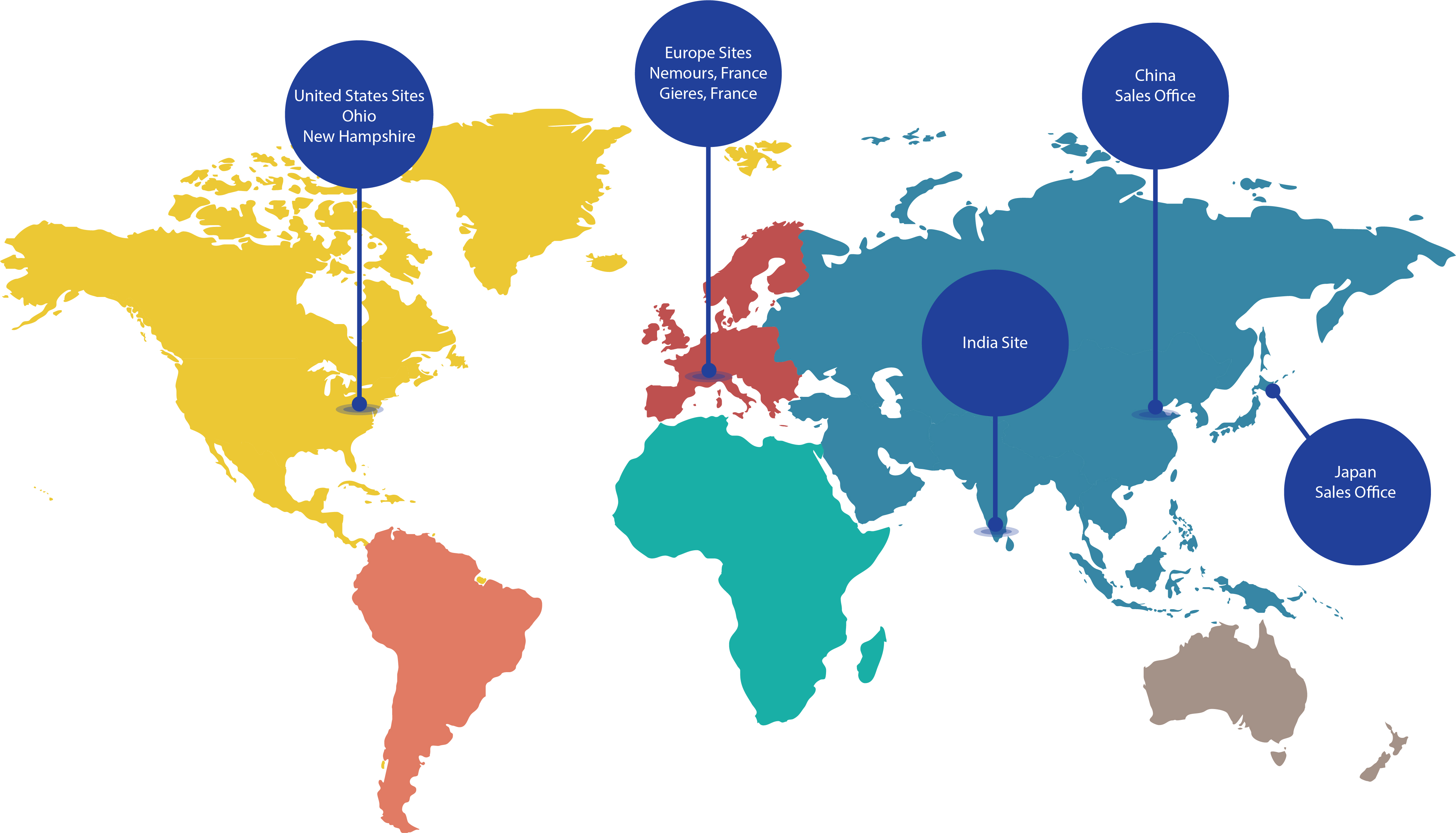 Map of Crystals Sites
